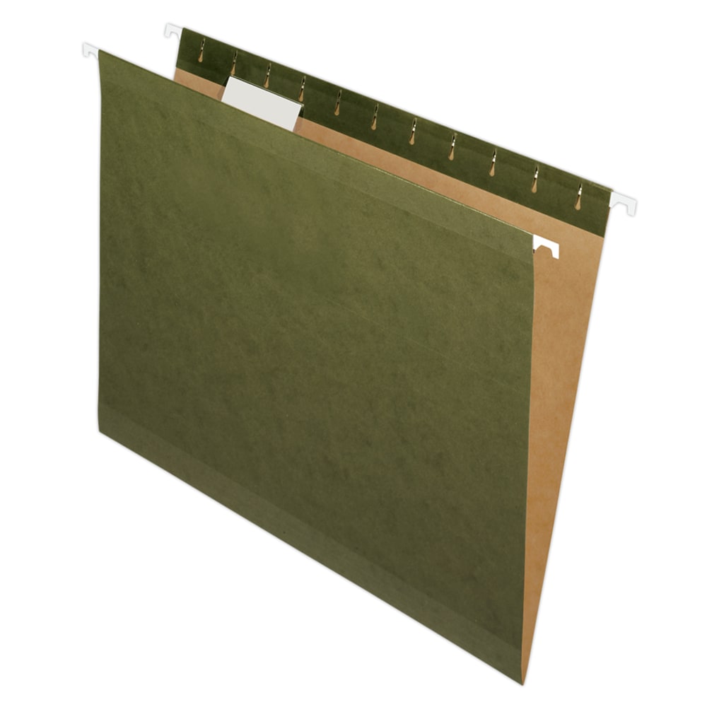 Pendaflex Premium Reinforced Hanging File Folders With Tabs, Letter Size, Standard Green, Pack Of 25 Folders (Min Order Qty 4) MPN:415215