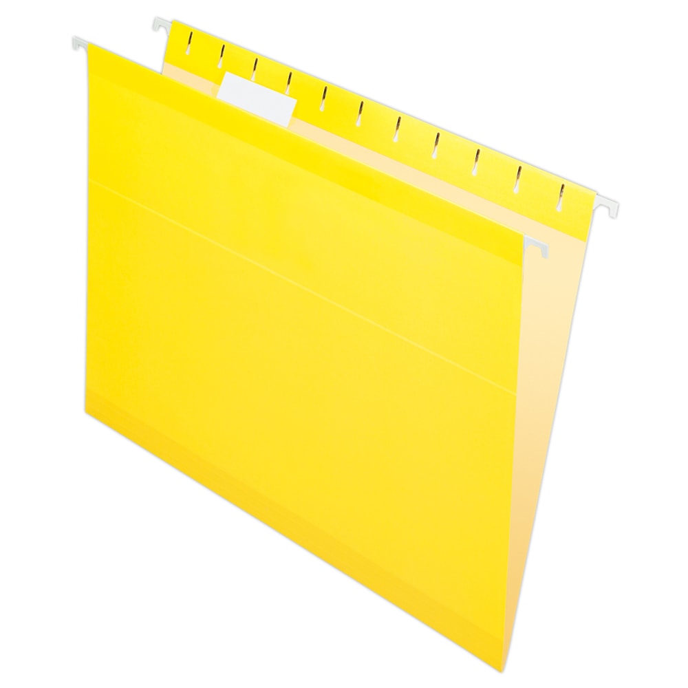 Pendaflex Premium Reinforced Color Hanging File Folders, Letter Size, Yellow, Pack Of 25 Folders (Min Order Qty 2) MPN:415215YEL