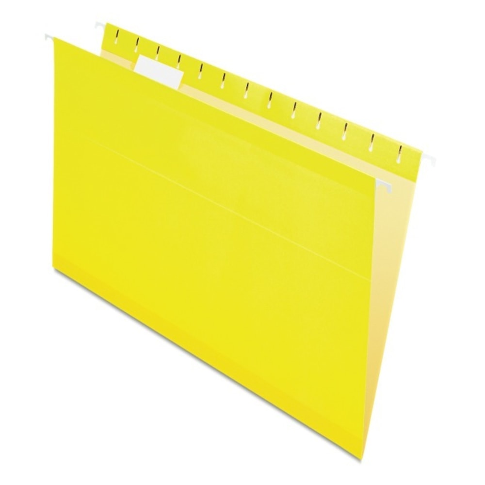 Pendaflex Premium Reinforced Color Hanging Folders, Legal Size, Yellow, Pack Of 25 (Min Order Qty 2) MPN:415315YEL