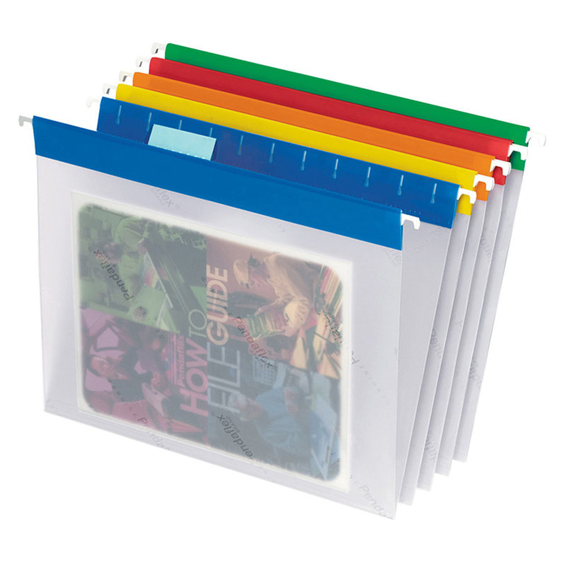 Pendaflex Easyview Clear Poly Hanging Folders, 9 1/4in x 11 3/4in, Assorted, Box Of 25 (Min Order Qty 2) MPN:55708