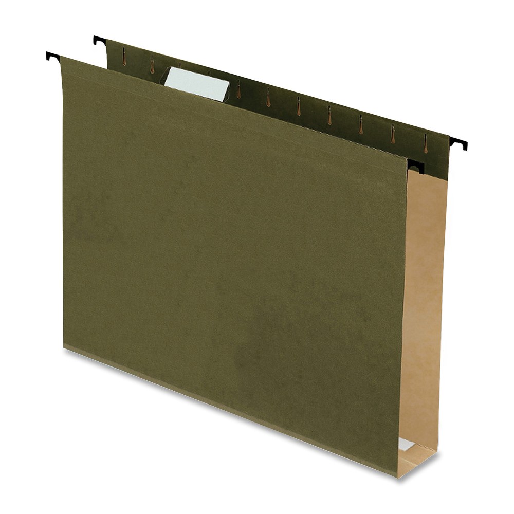 Pendaflex Extra-Capacity Hanging File Folders, 2in Expansion, Letter Size, Green, Box Of 20 Folders (Min Order Qty 3) MPN:6152X2