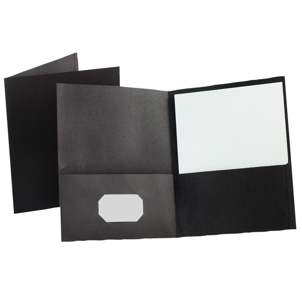 Oxford Twin-Pocket Portfolios, Black, Pack Of 10 (Min Order Qty 7) MPN:57576