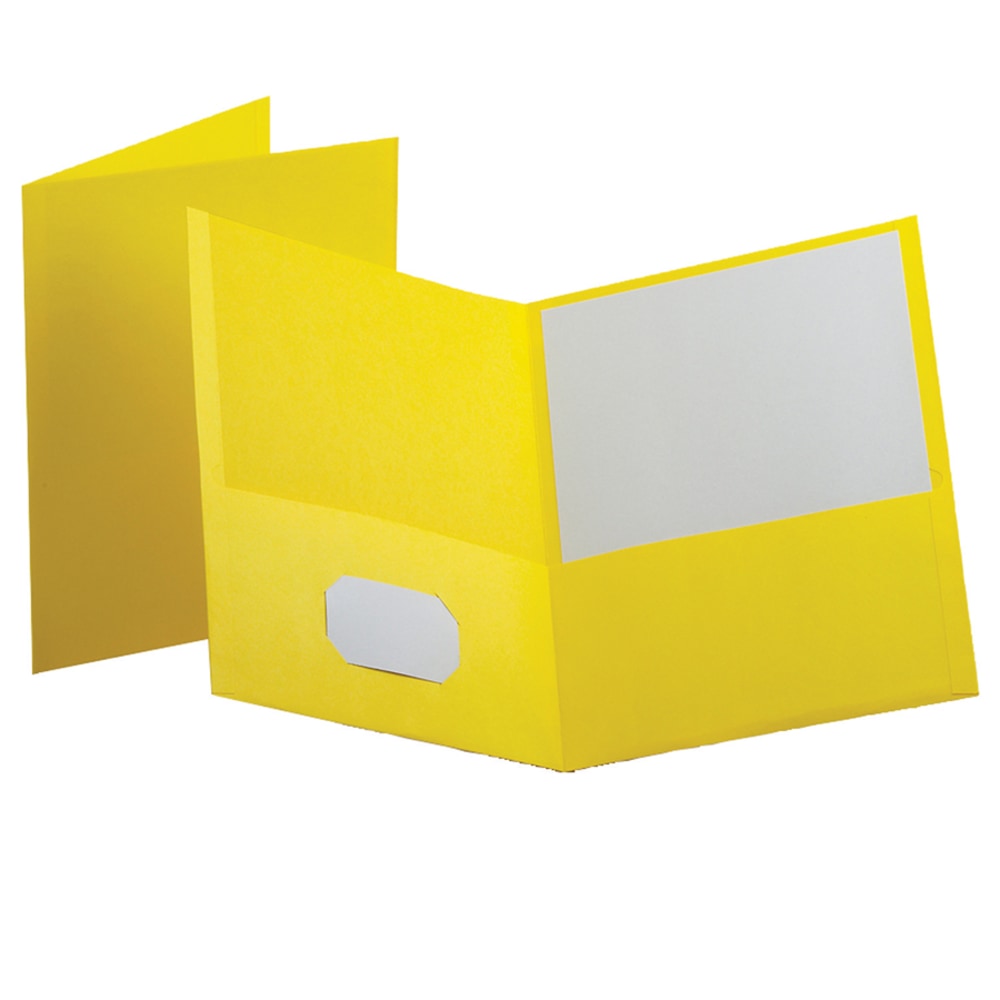 Oxford Twin-Pocket Portfolios, Yellow, Pack Of 10 (Min Order Qty 13) MPN:57579