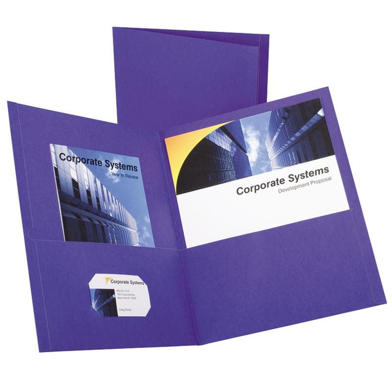 Oxford Twin-Pocket Portfolios, Purple, Pack Of 10 (Min Order Qty 13) MPN:57583