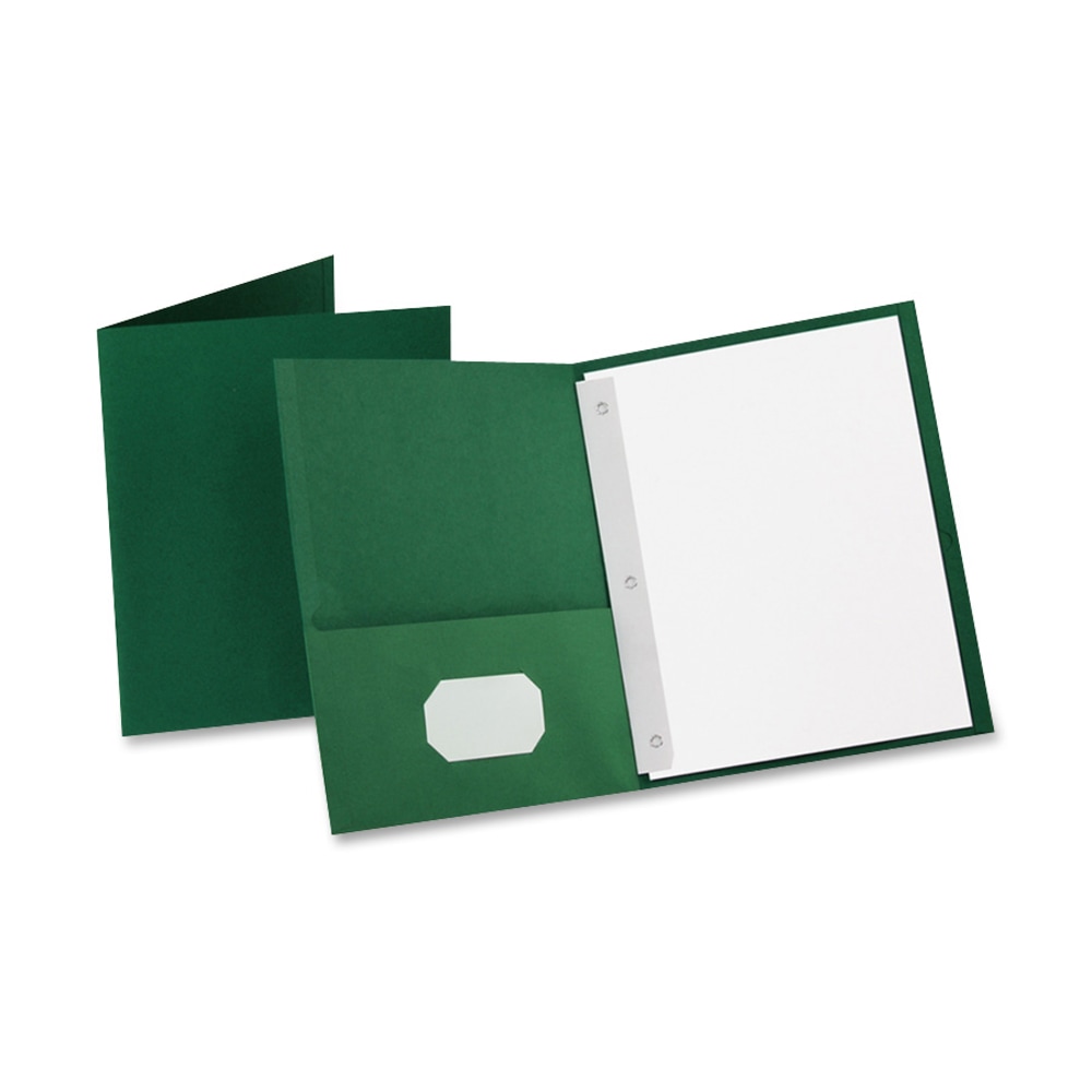 Oxford Twin-Pocket Portfolio With Fasteners, 8 1/2in x 11in, Hunter Green, Pack Of 25 (Min Order Qty 3) MPN:57756EE