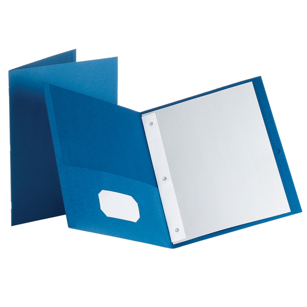 Oxford Twin-Pocket Portfolio With Fasteners, Medium Blue, Pack Of 10 (Min Order Qty 6) MPN:57772