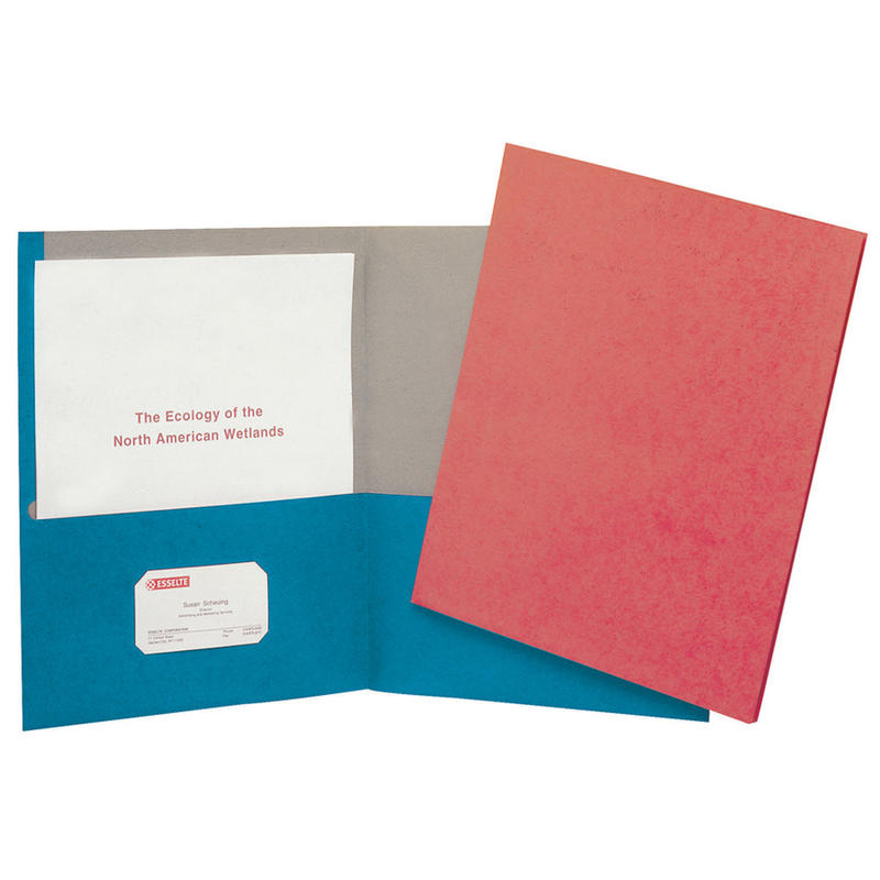 Earthwise by Oxford Twin-Pocket Folder, 95% Recycled, Blue, Box Of 25 (Min Order Qty 4) MPN:78502