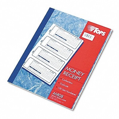 Money/Rent Receipt Book 3-Part Crbnless MPN:TOP46808