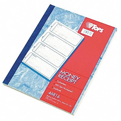 Money/Rent Receipt Books 2-Part Crbnless MPN:TOP46816