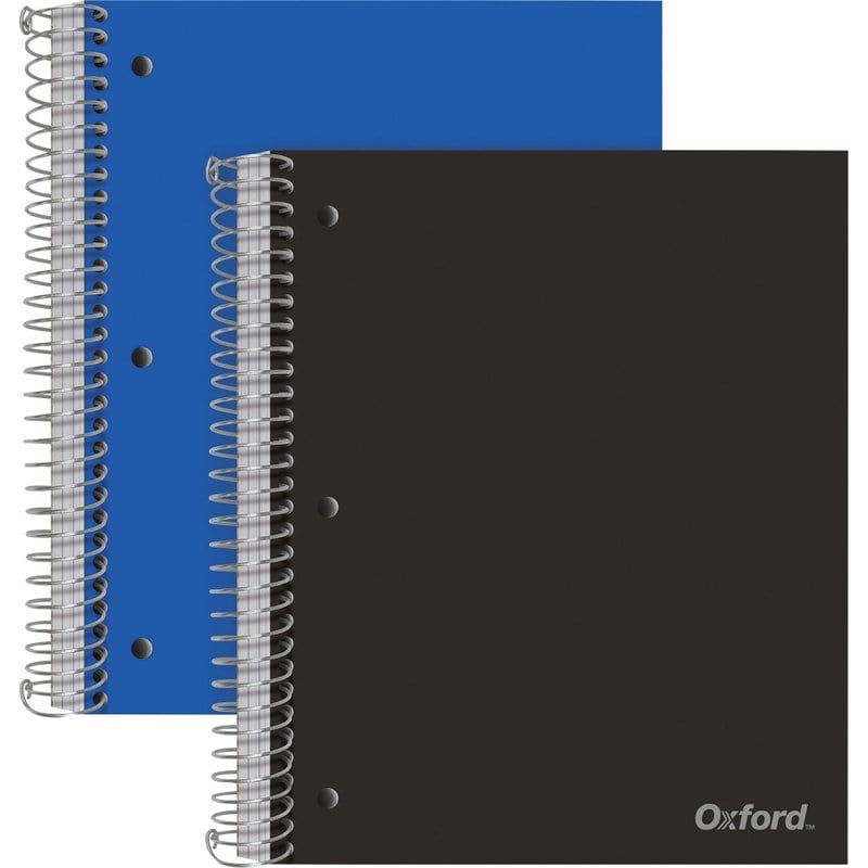 Oxford Wirebound Poly Notebooks, 8 1/2in x 10 1/2in, 3 Subject, Wide Ruled, 150 Sheets, Assorted Colors, Pack Of 2 (Min Order Qty 4) MPN:10385