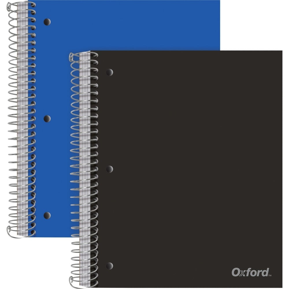 Oxford Wirebound Notebooks, 9in x 11in, 5 Subject, College Ruled, 200 Sheets, Assorted Colors, Pack Of 2 (Min Order Qty 3) MPN:10388