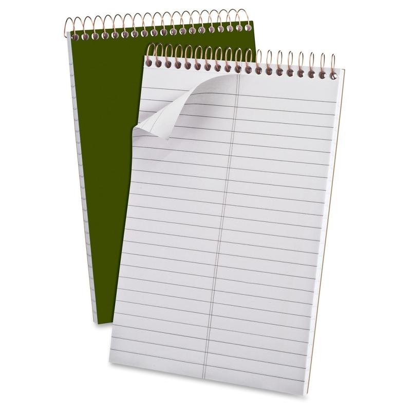 Ampad Gold Fibre Steno Books, 6in x 9in, Gregg Ruled, Designer Green/Gold Cover, 100-Sheets (Min Order Qty 3) MPN:20806