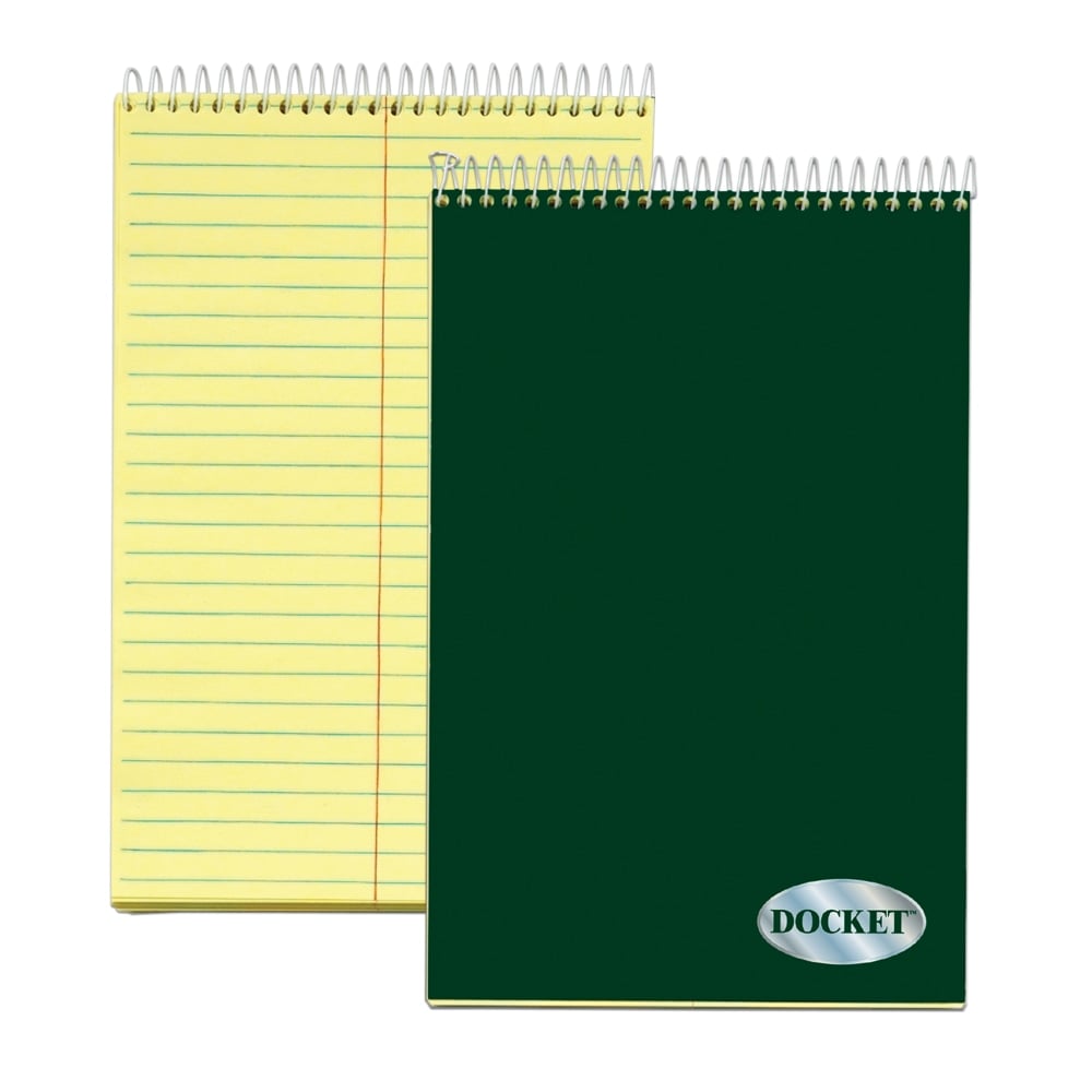 Premium Steno Pads, 6inx 9in, 100 Sheets, Black/Canary (Min Order Qty 4) MPN:63851