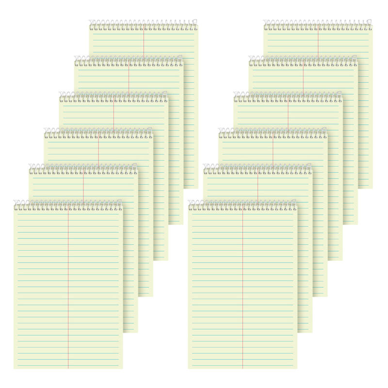 TOPS Steno Books, 6in x 9in, Gregg Ruled, 80 Sheets, Green, Pack Of 12 (Min Order Qty 3) MPN:8021