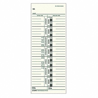 Time Card Weekly 3.5x9 PK500 MPN:1259