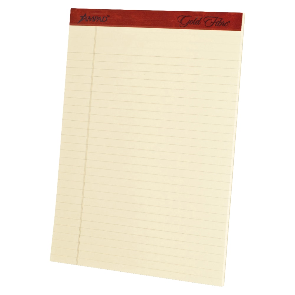 Ampad Esselte Retro Legal Pads, 8 1/2in x 11 3/4in, Ivory, 50 Sheets Per Pad, Pack Of 4 Pads (Min Order Qty 3) MPN:20011