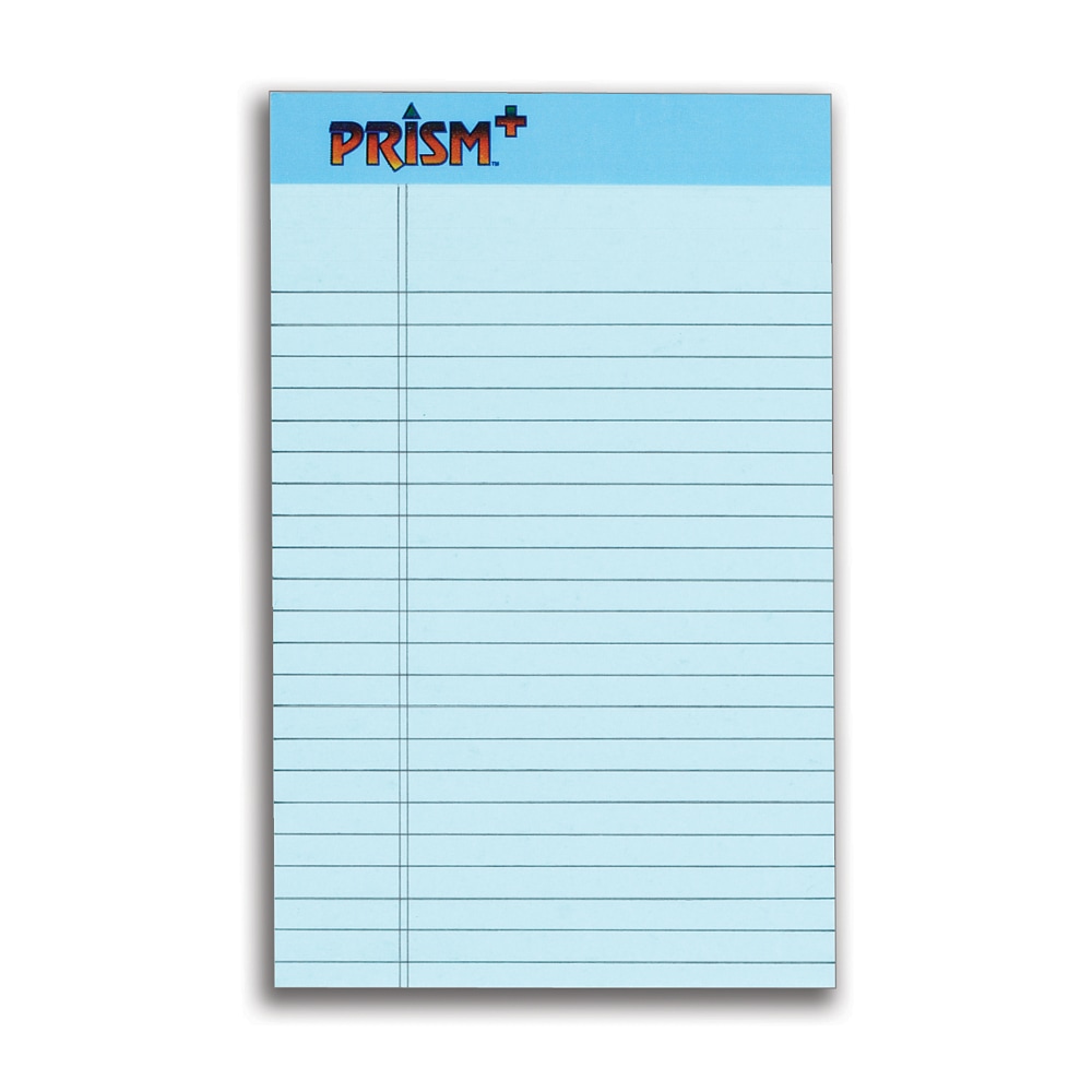 TOPS + Color Writing Pads, 5in x 8in, 100% Recycled, Legal Ruled, 25 Sheets, Blue, Pack Of 12 Pads (Min Order Qty 2) MPN:63020