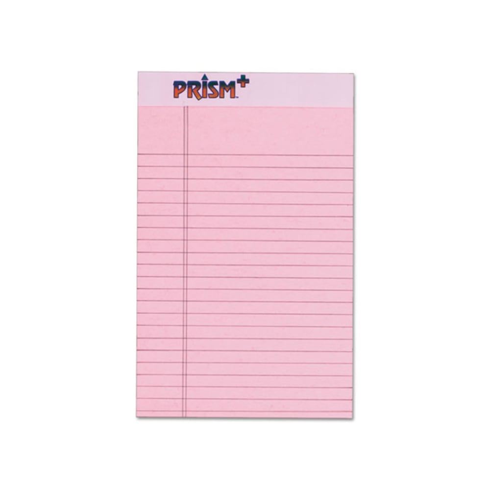 TOPS Prism+ Color Writing Pads, 5in x 8in, Legal Ruled, 25 Sheets, Rose, Pack Of 12 Pads (Min Order Qty 3) MPN:63050