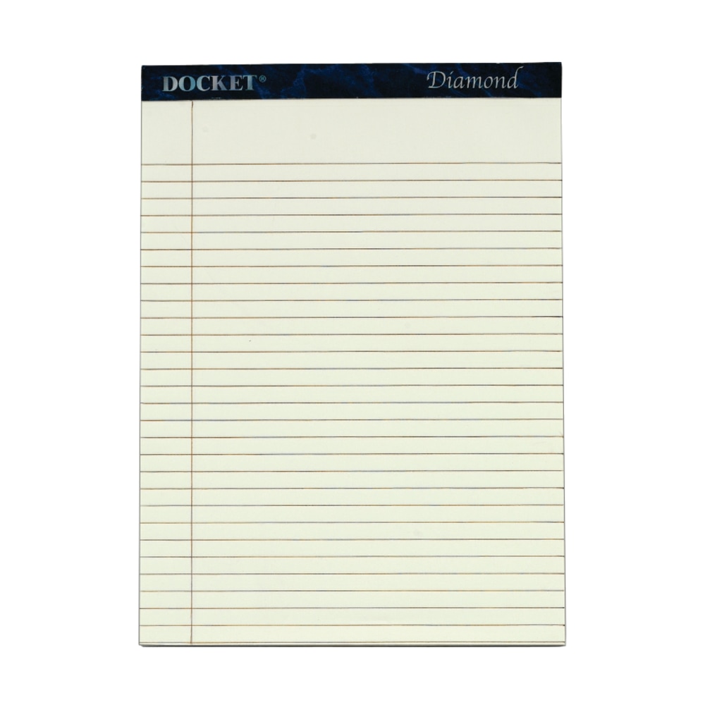 TOPS Docket Diamond 100% Recycled Writing Pads, 8 1/2in x 11in, Legal Ruled, 50 Sheets, Ivory, Pack Of 2 Pads (Min Order Qty 4) MPN:63976