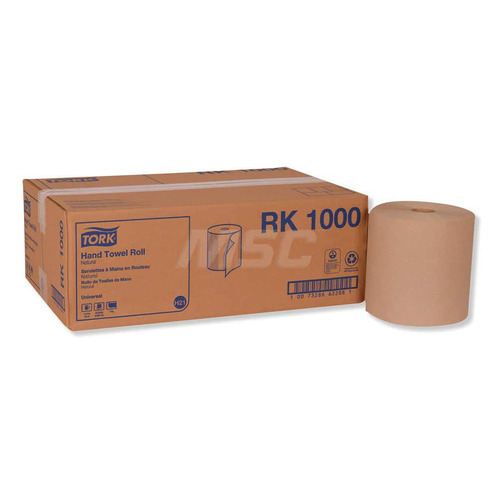 Paper Towels: Hard Roll, Roll, 1 Ply, Recycled Fiber, Natural MPN:TRKRK1000