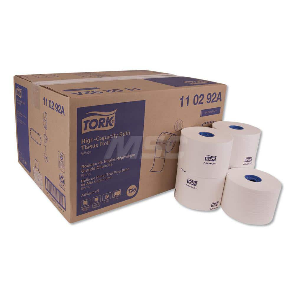 Bathroom Tissue: Standard Roll, Recycled Fiber, 2-Ply, White MPN:TRK110292A