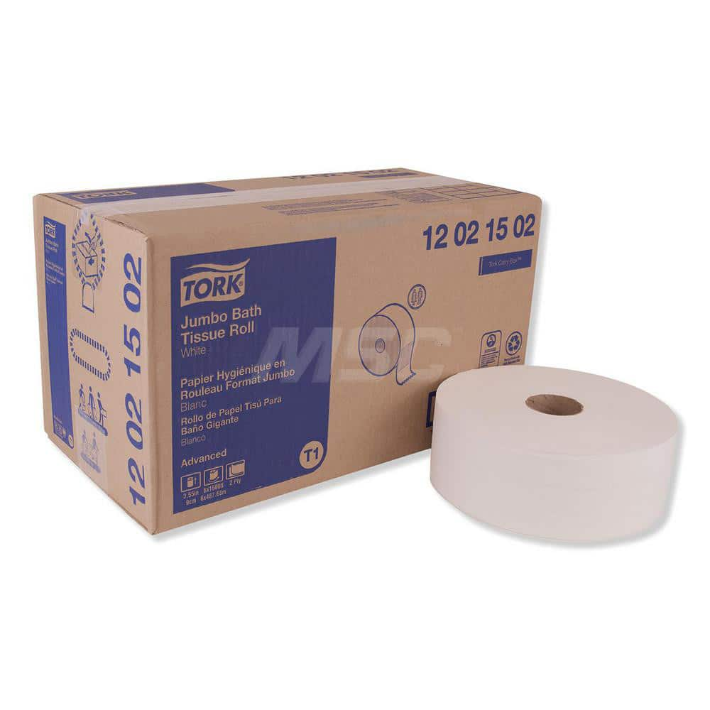 Bathroom Tissue: Jumbo Roll, Recycled Fiber, 2-Ply, White MPN:TRK12021502