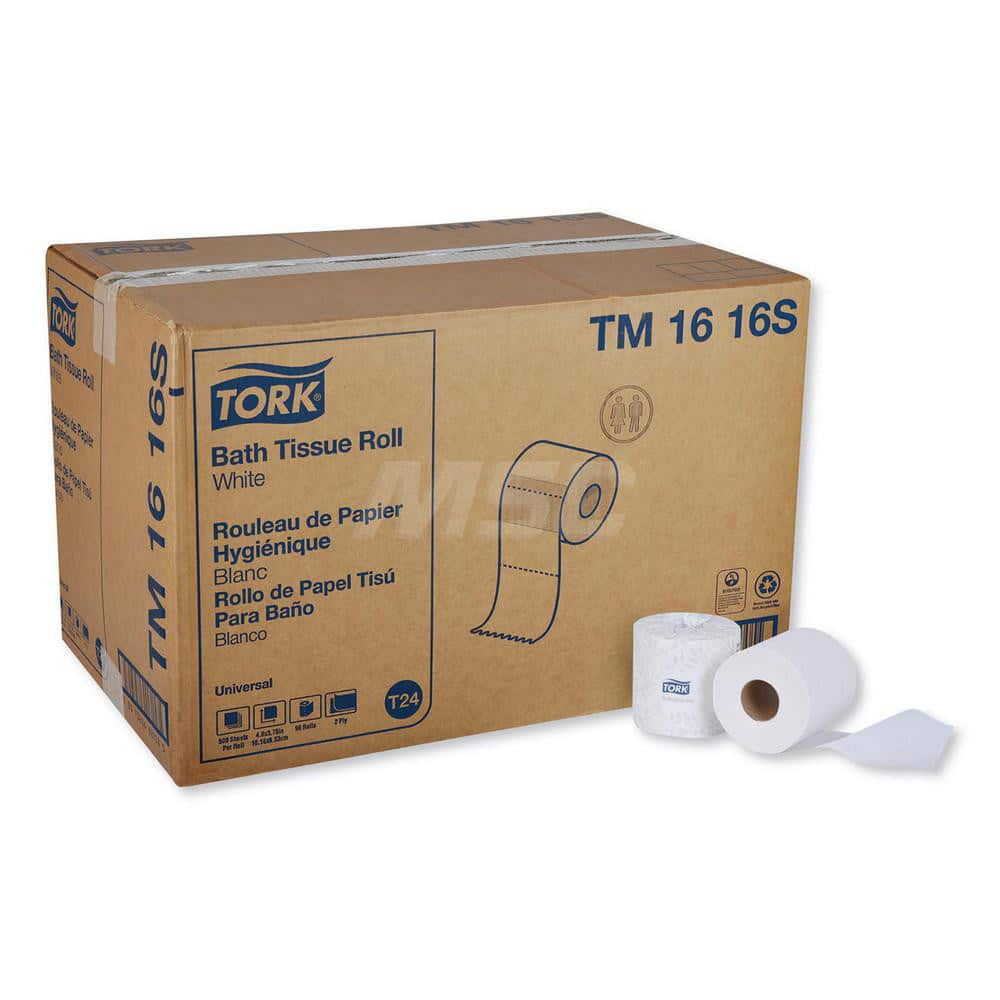 Bathroom Tissue: Standard Roll, Recycled Fiber, 2-Ply, White MPN:TRKTM1616S