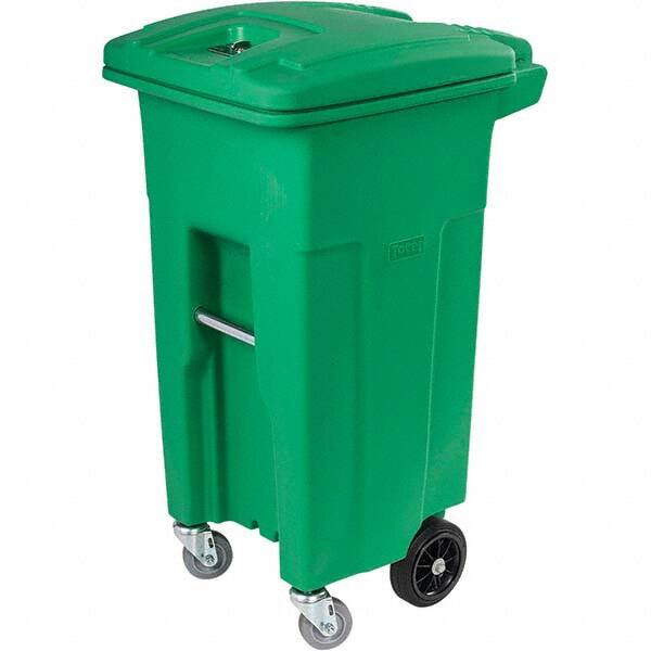 32 Gal Rectangle Lime Green Trash Can MPN:ACG32-00LIM