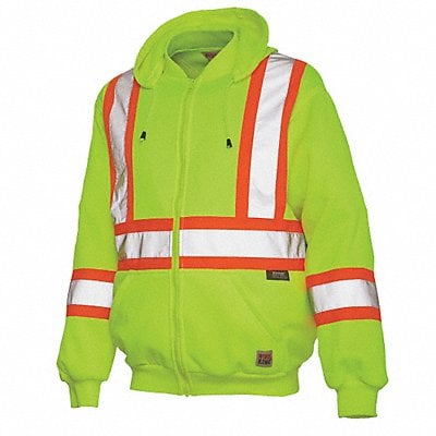 Hi-Vis Hooded Sweatshirt 4XL Yellow/Grn MPN:S49431