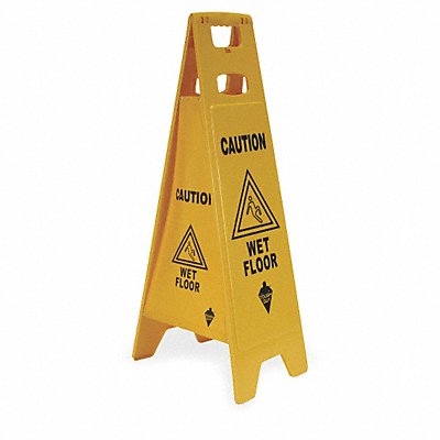 Floor Safety Sign Yellow Plastic 37 in H MPN:2LEA7