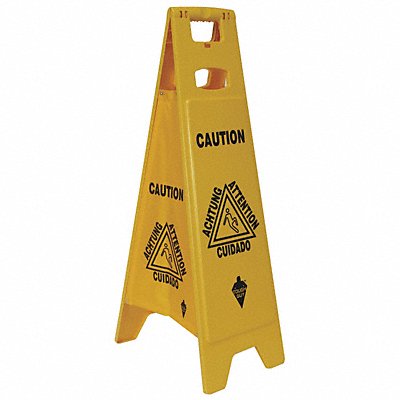 Floor Sign Yellow Polypropylene 37 in H MPN:2LEA9