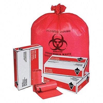 Biohazard Bags 45 gal Red PK200 MPN:31DK92