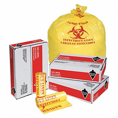 Biohazard Bags 33 gal Yellow PK100 MPN:31DK96