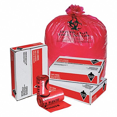 Biohazard Bags 45 gal Red PK100 MPN:31DL02