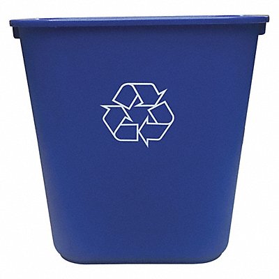 Desk Recycling Container Blue 3-1/2 gal. MPN:4UAU4