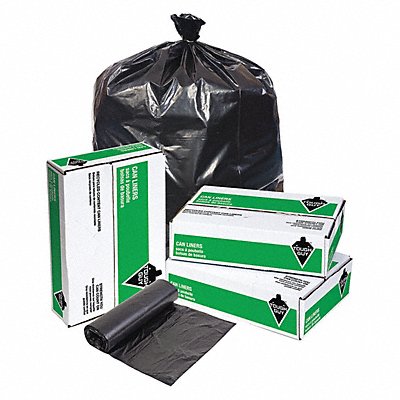 Recycled Trash Bag 60 gal Black PK50 MPN:31DK62