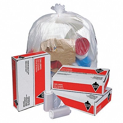 Trash Bags 10 gal Clear PK1000 MPN:49P429