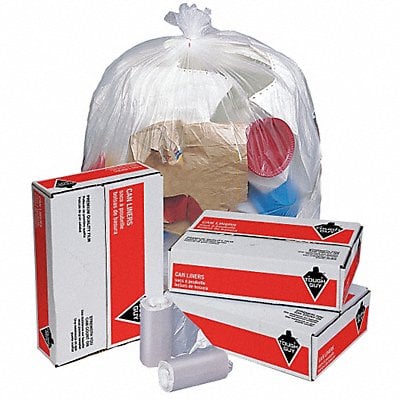 Trash Bags 45 gal Clear PK250 MPN:49P432