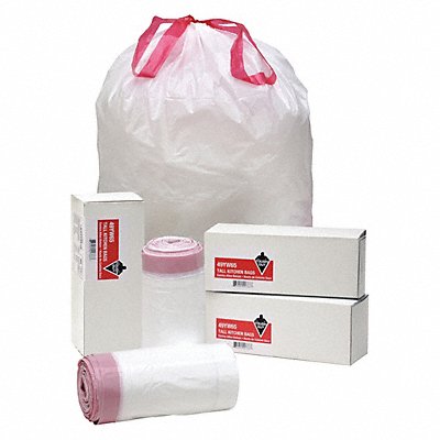 Trash Bag 13 gal White PK40 MPN:49YW65