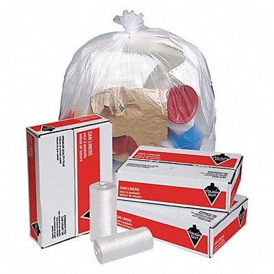 Trash Bags 60 gal Clear PK150 MPN:4CU29