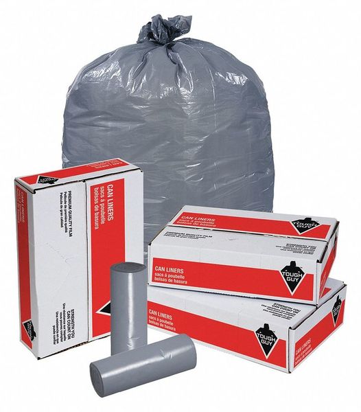 Trash Bags 40 to 45 gal Gray PK100 MPN:4YPA5