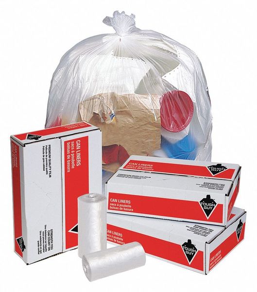 Trash Bags 55 gal Clear PK200 MPN:4YPC4