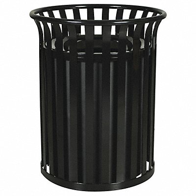 J6407 Trash Can 35 gal Black Steel MPN:22N327