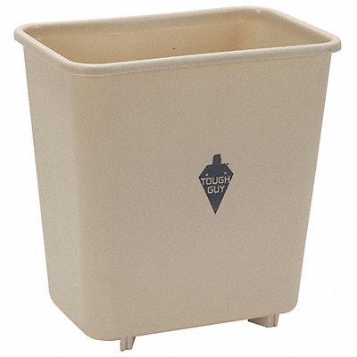 Wastebasket Rectangular 1-6/7 gal Beige MPN:4PGN1