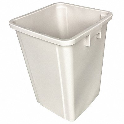 D2629 Trash Can Square 16 gal Beige MPN:4PGR9