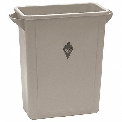 D2104 Trash Can Rectangle 15-29/32 gal Beige MPN:4PGU5