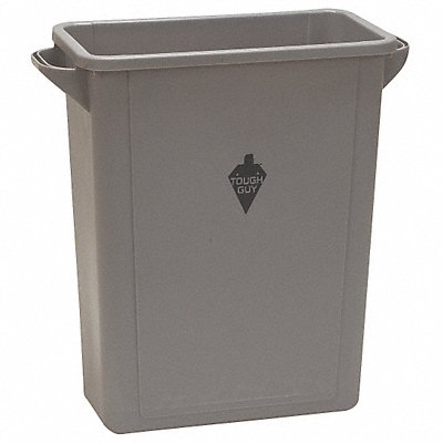 D2104 Trash Can Rectangular 15-29/32 gal Gray MPN:4PGU6