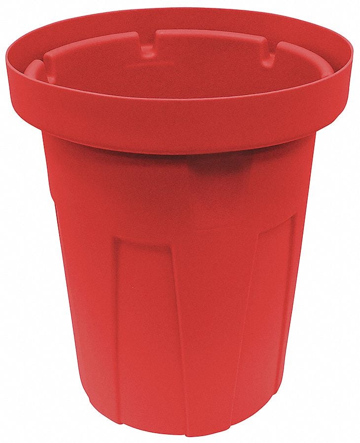 Trash Can 20 gal Red MPN:4YKF3