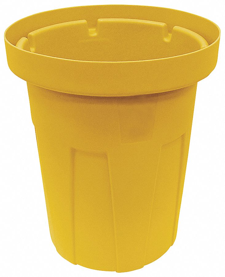 Trash Can 20 gal Yellow MPN:4YKH3