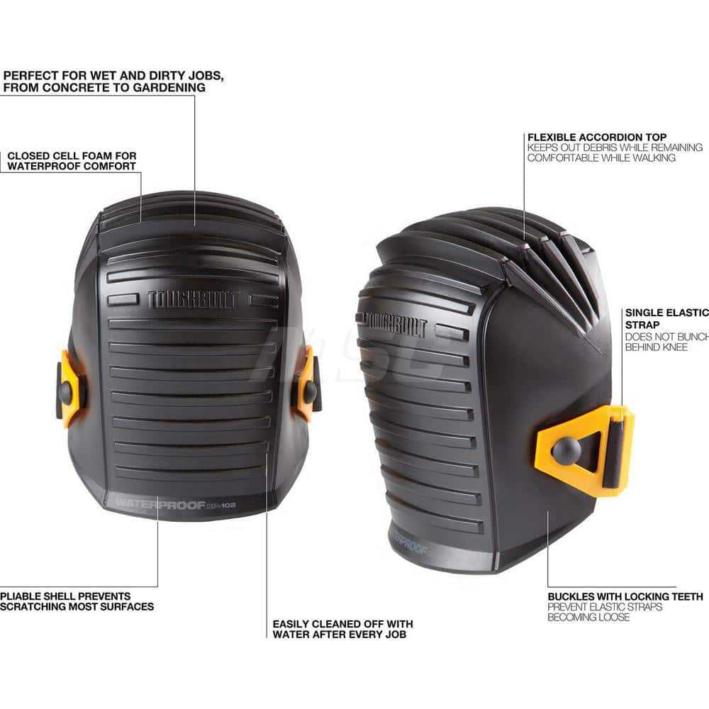 Knee Pad: 1 Strap, Rubber Cap, Hook & Loop Closure, Universal MPN:TB-KP-102